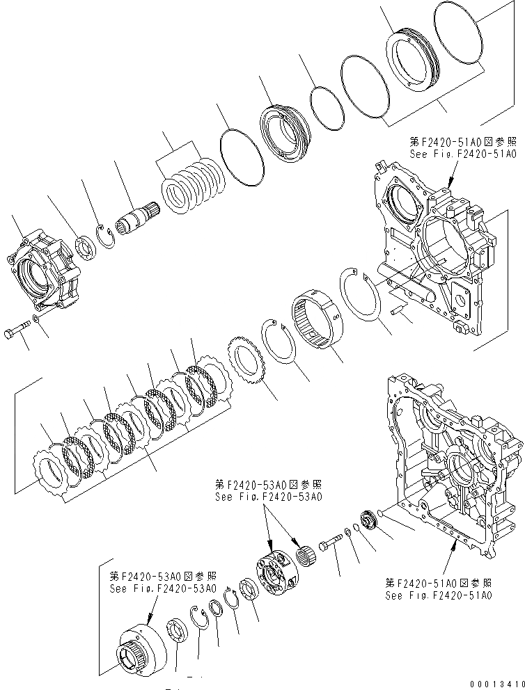 Схема запчастей Komatsu WA150-5-TK - ПЕРЕДАЧА (/) (МУФТА КОЖУХ) ТРАНСМИССИЯ