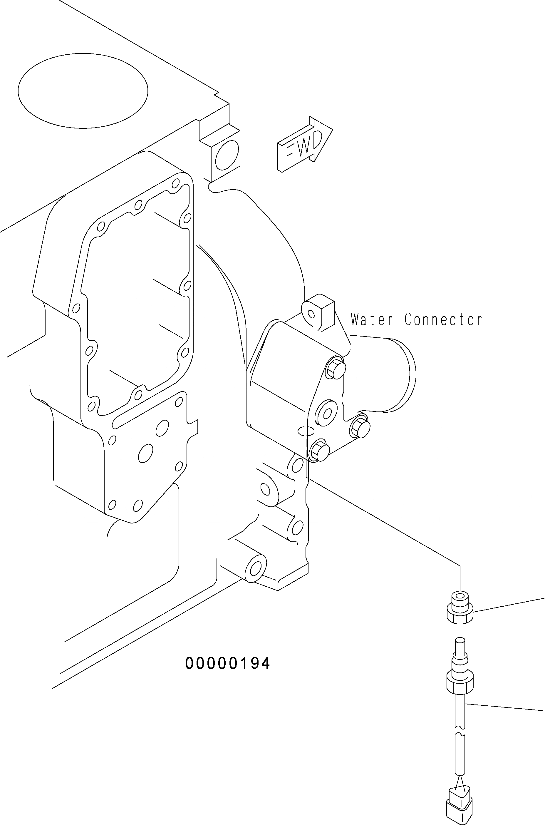 Схема запчастей Komatsu WA150-5 - ВОДН. TEMP. ДАТЧИК AA ДВИГАТЕЛЬ