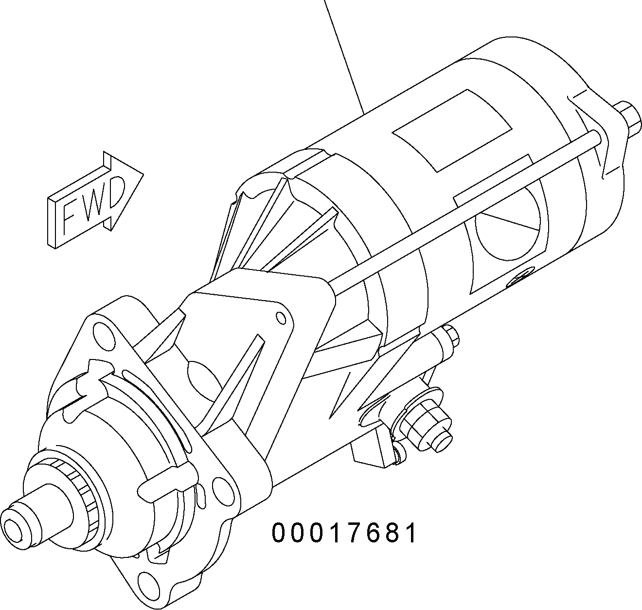 Схема запчастей Komatsu WA150-5 - СТАРТЕР (.KW) AA ДВИГАТЕЛЬ