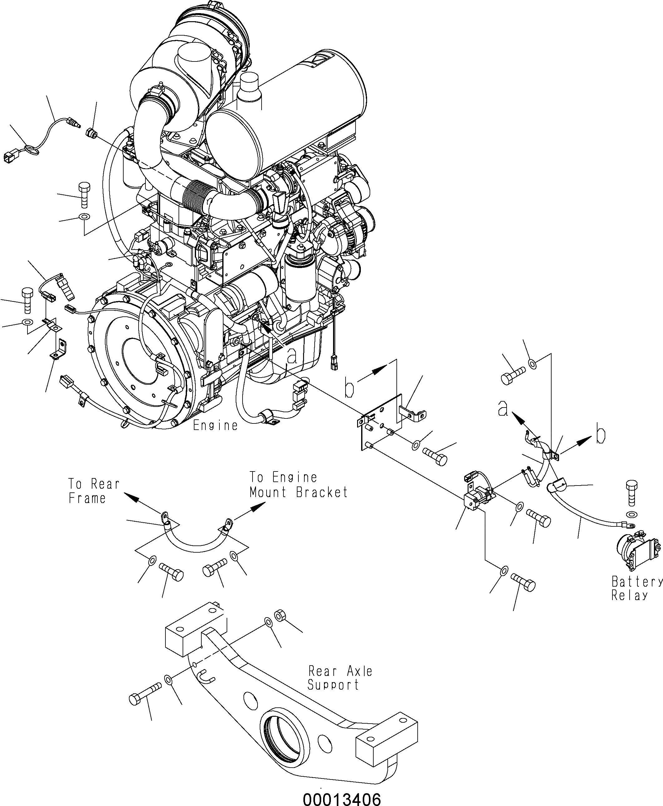 Схема запчастей Komatsu WA150-5 - Э/ПРОВОДКА ДВИГАТЕЛЯ (/ STARTER Э/ПРОВОДКА И ДАТЧИК) B КОМПОНЕНТЫ ДВИГАТЕЛЯ