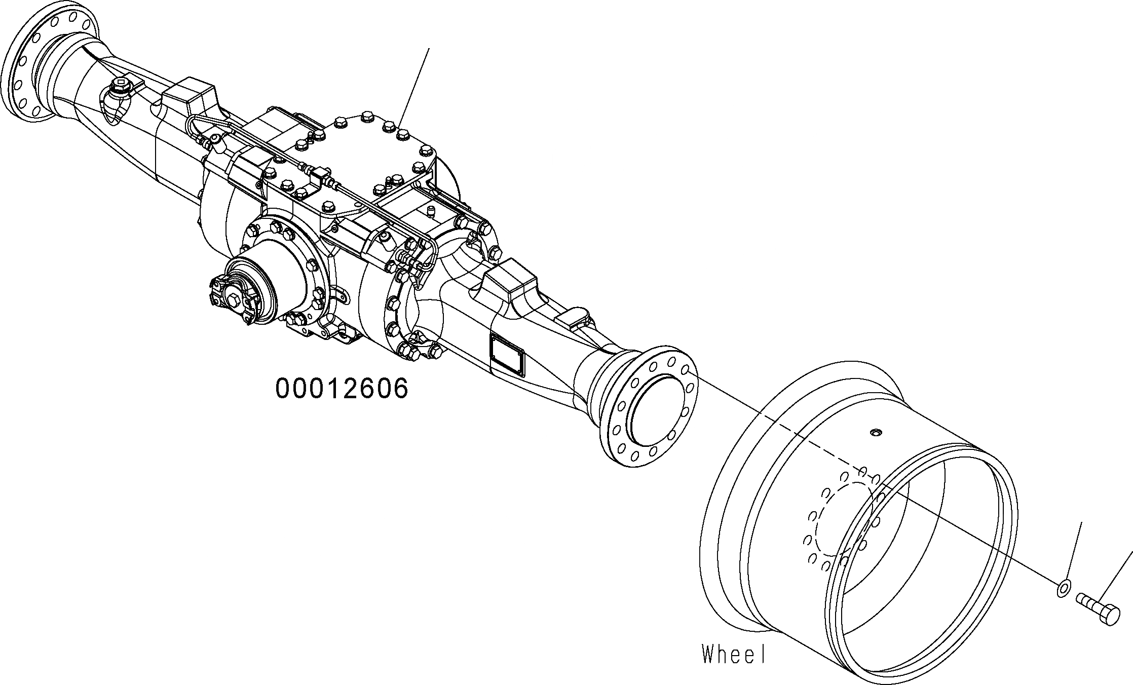 Схема запчастей Komatsu WA150-5 - ЗАДН. МОСТ (КРЕПЛЕНИЕ - STD И ASD) F ТРАНСМИССИЯ