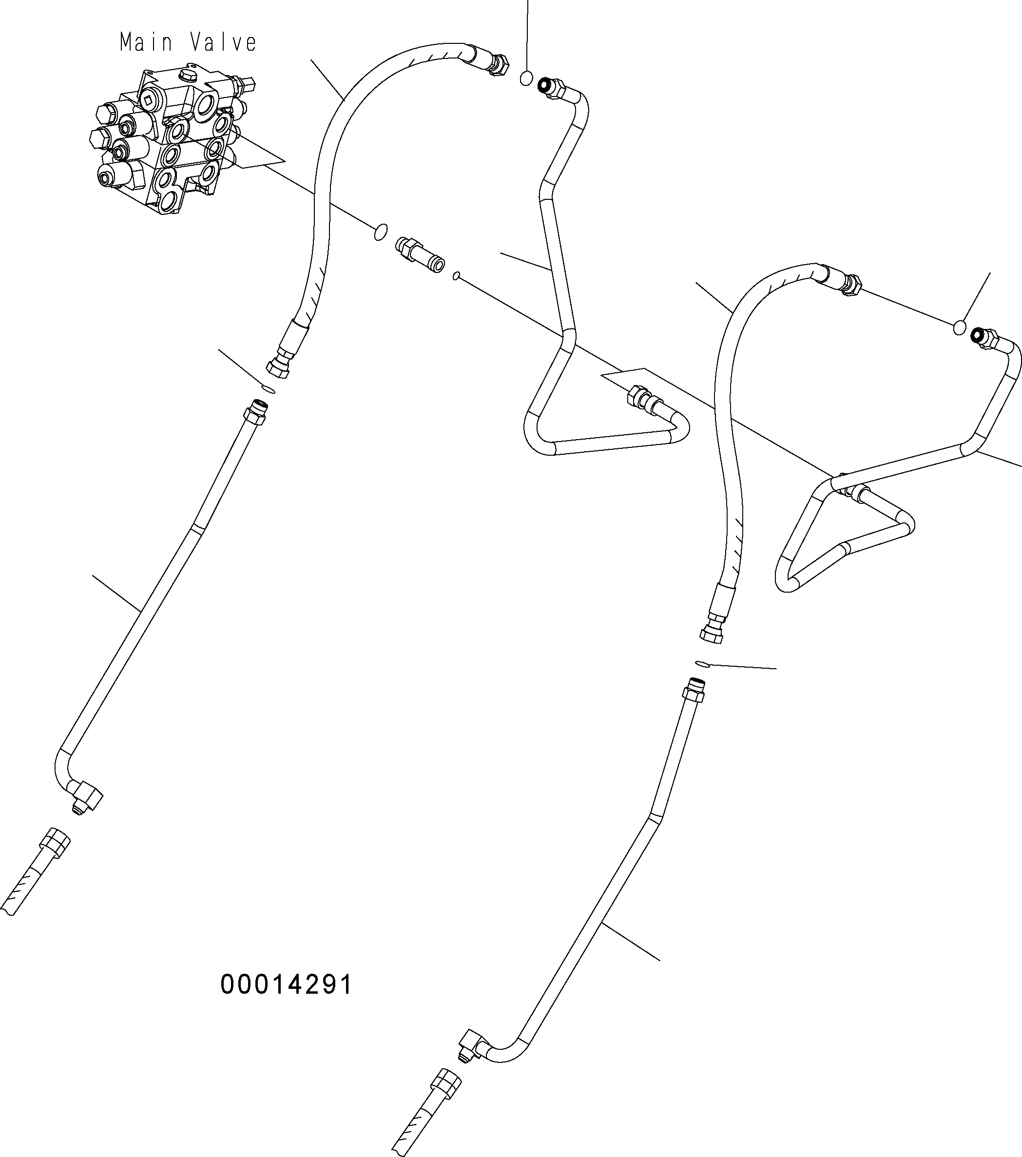 Схема запчастей Komatsu WA150-5 - ГИДРАВЛ PIPNG (3-Х СЕКЦИОНН. КЛАПАН) H ГИДРАВЛИКА