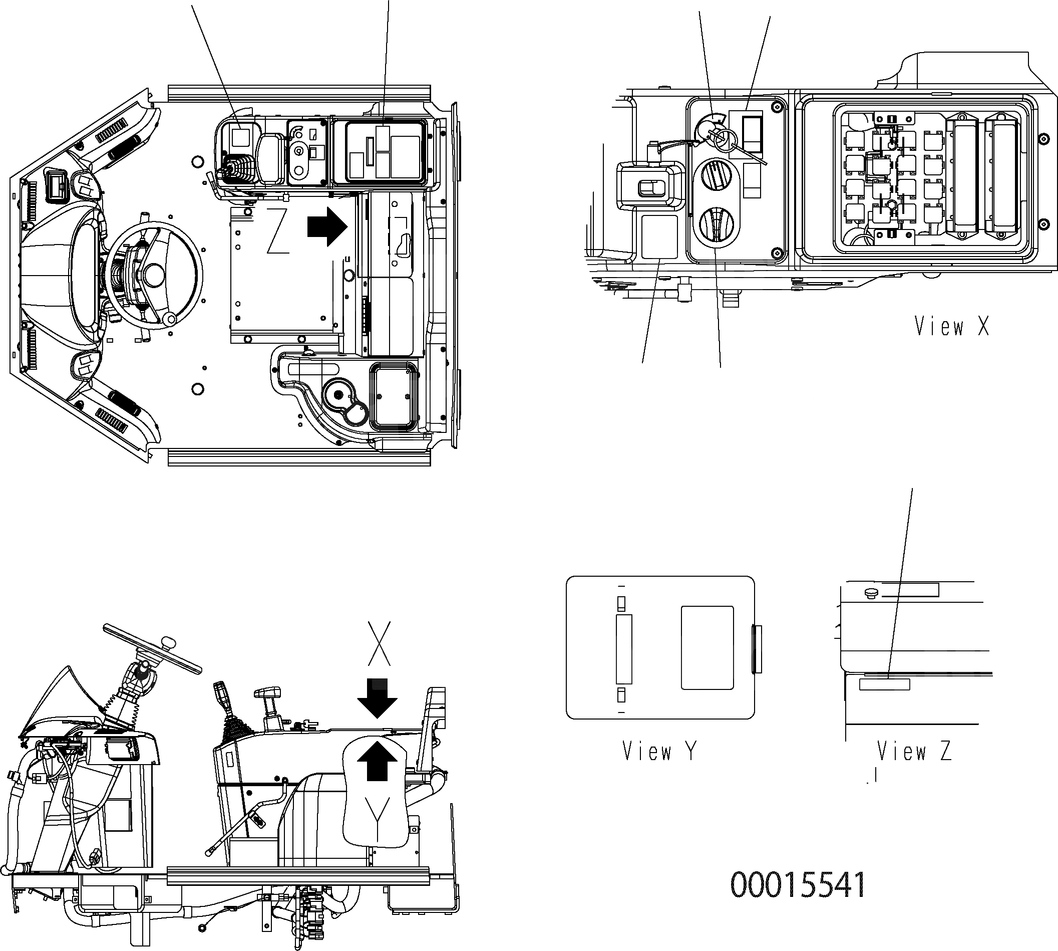 Схема запчастей Komatsu WA150-5 - МАРКИРОВКА (COMMON ЧАСТИ - ПОЛ) U МАРКИРОВКА