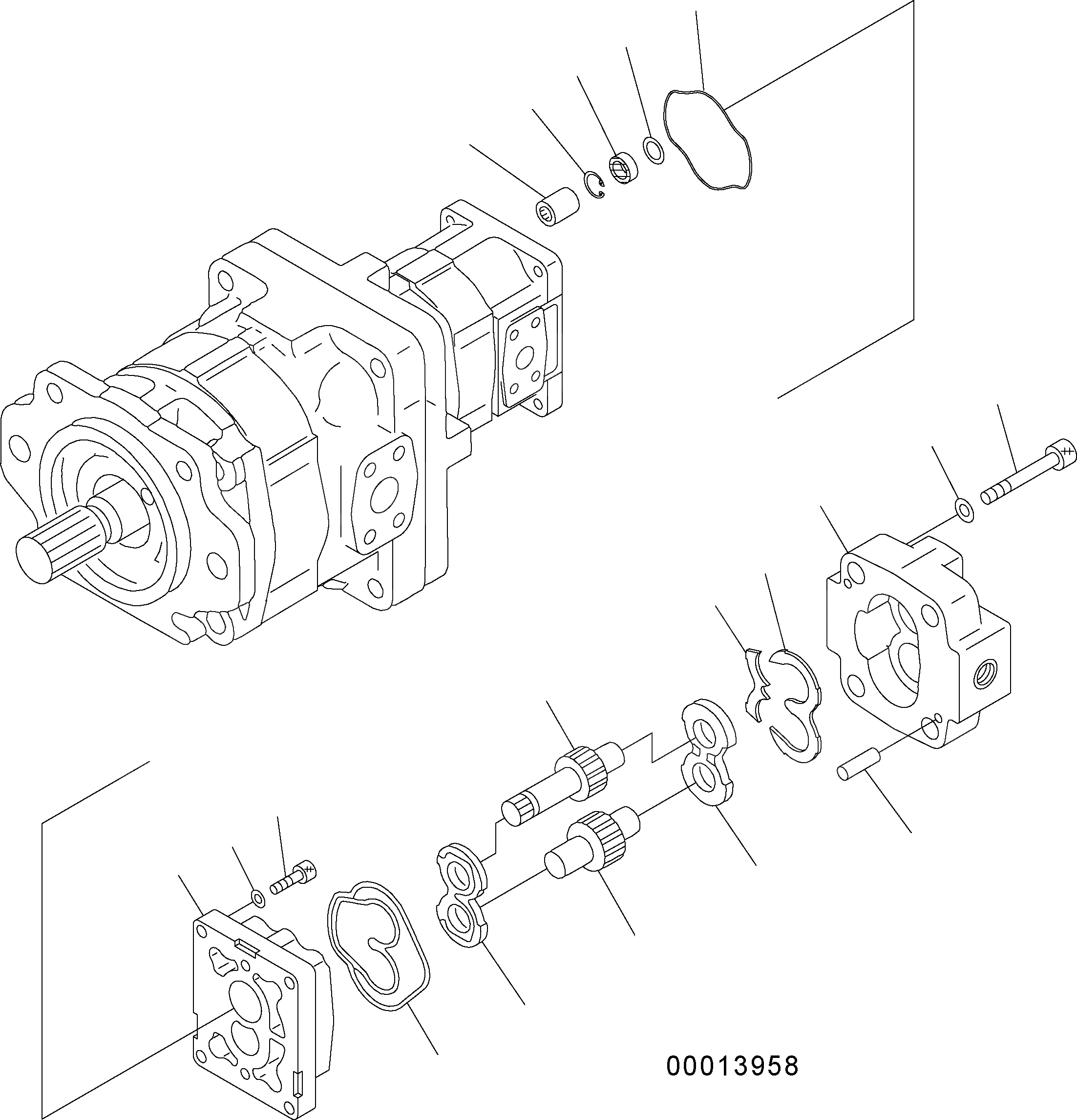 Схема запчастей Komatsu WA150-5 - ГИДР. НАСОС. (/) Y ОСНОВН. КОМПОНЕНТЫ И РЕМКОМПЛЕКТЫ