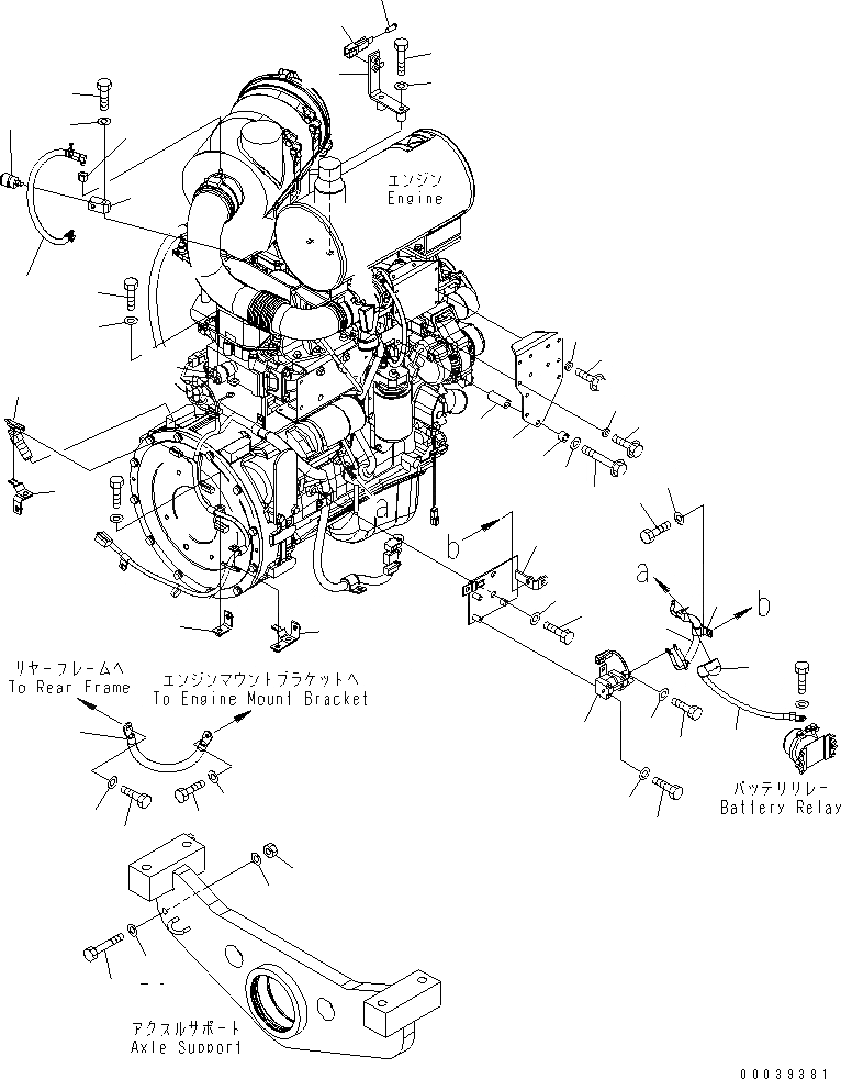 Схема запчастей Komatsu WA150L-5 - Э/ПРОВОДКА ДВИГАТЕЛЯ (/) (СИСТЕМА ROPS) КОМПОНЕНТЫ ДВИГАТЕЛЯ