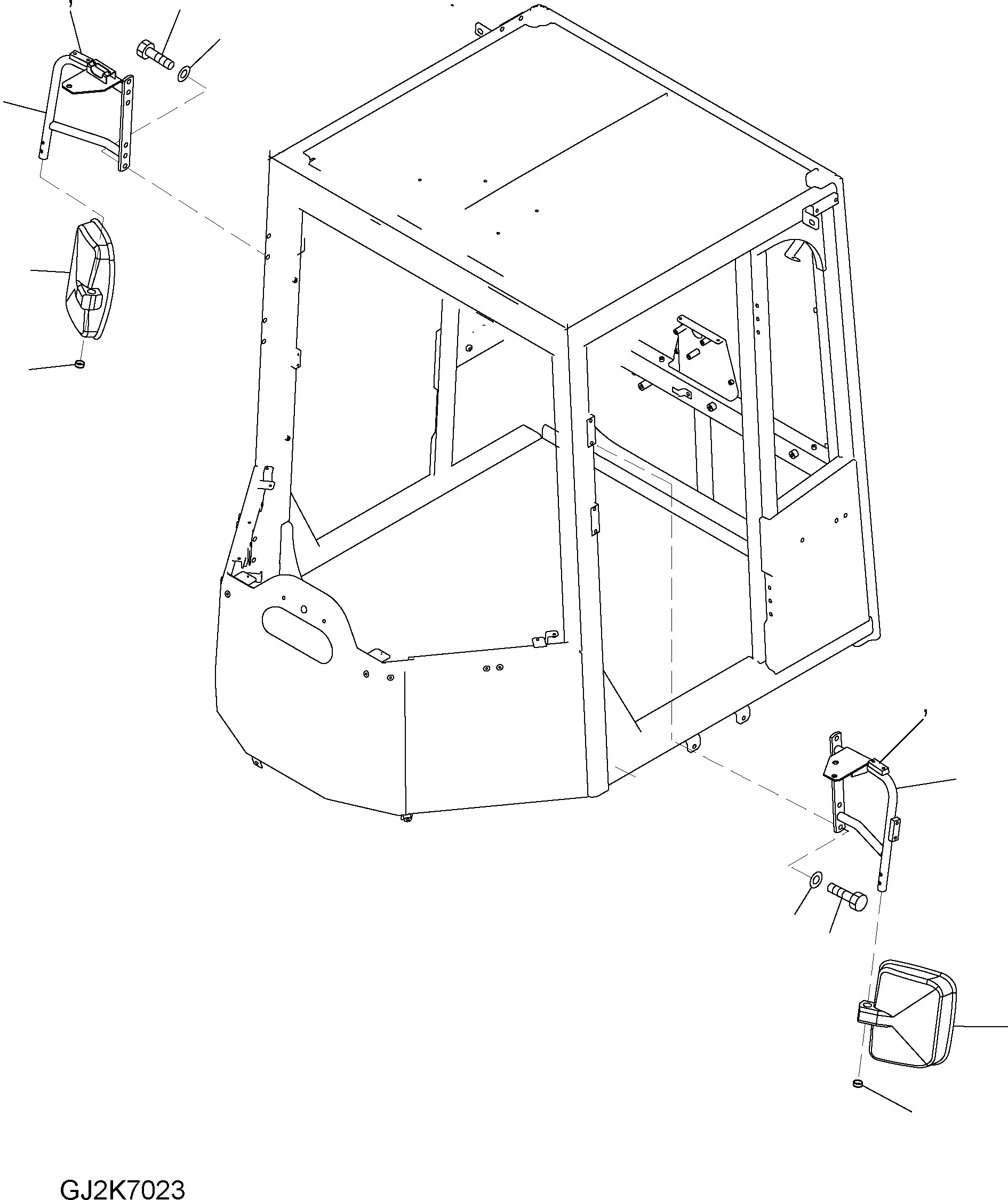 Схема запчастей Komatsu WA150PZ-5 - MIRROR M ЧАСТИ КОРПУСА