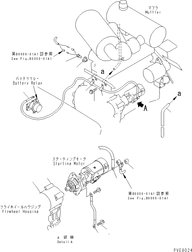 Схема запчастей Komatsu WA180-3 - ДВИГАТЕЛЬ (/) (Э/ПРОВОДКА ДВИГАТЕЛЯ)(№-) КОМПОНЕНТЫ ДВИГАТЕЛЯ