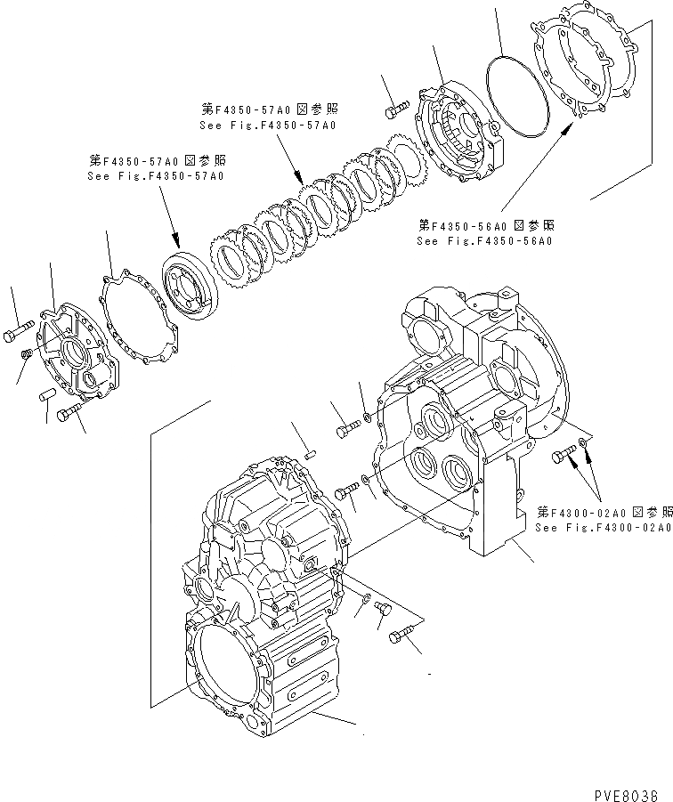 Схема запчастей Komatsu WA180-3 - ТРАНСМИССИЯ (КОРПУС ТРАНСМИССИИ) ТРАНСМИССИЯ