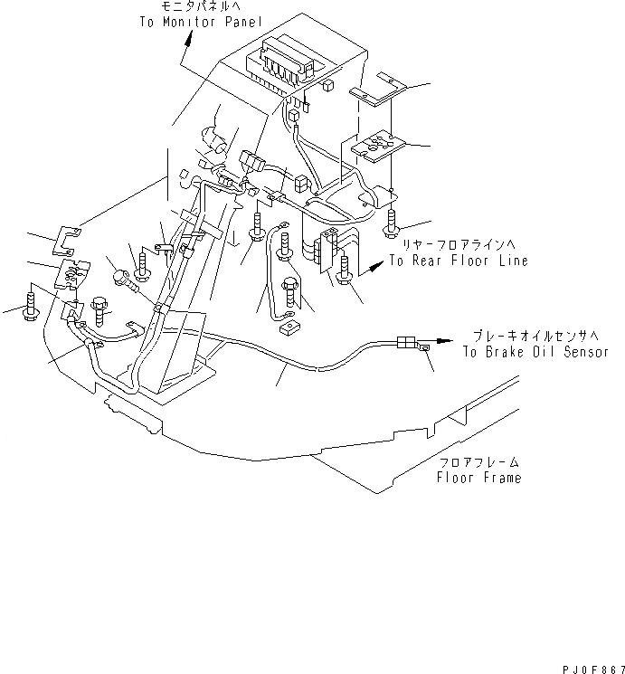 Схема запчастей Komatsu WA180-3 - ПОЛ Э/ПРОВОДКА(№-) КАБИНА ОПЕРАТОРА И СИСТЕМА УПРАВЛЕНИЯ