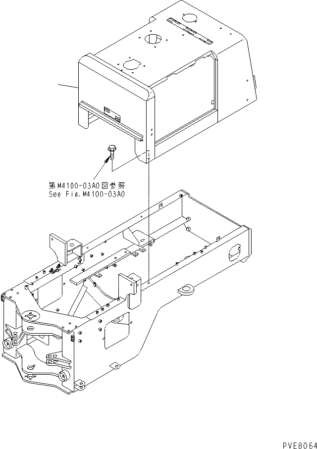 Схема запчастей Komatsu WA180-3 - КАПОТ (КАПОТ) ЧАСТИ КОРПУСА