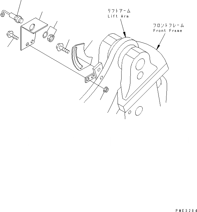 Схема запчастей Komatsu WA180-3 - РУКОЯТЬ И BELL CRANK (МЕХАНИЗМ ОСТАНОВКИ СТРЕЛЫ) РАБОЧЕЕ ОБОРУДОВАНИЕ