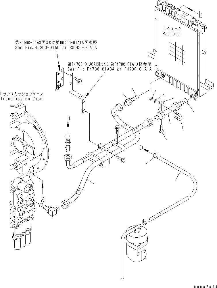 Схема запчастей Komatsu WA180-3 - РАДИАТОР (ЛИНИЯ ОХЛАЖДЕНИЯ)(№7-) СИСТЕМА ОХЛАЖДЕНИЯ