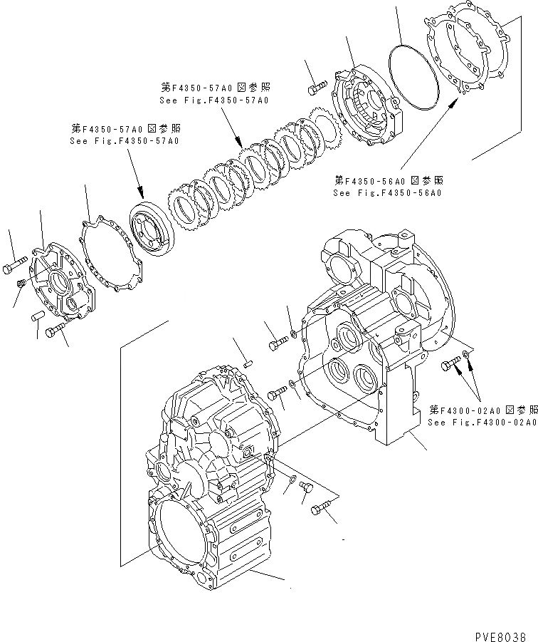 Схема запчастей Komatsu WA180-3 - ТРАНСМИССИЯ (КОРПУС ТРАНСМИССИИ) ТРАНСМИССИЯ