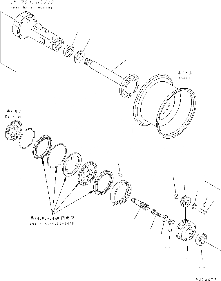 Схема запчастей Komatsu WA180-3 - ЗАДН. МОСТ (КОНЕЧНАЯ ПЕРЕДАЧА) ТРАНСМИССИЯ
