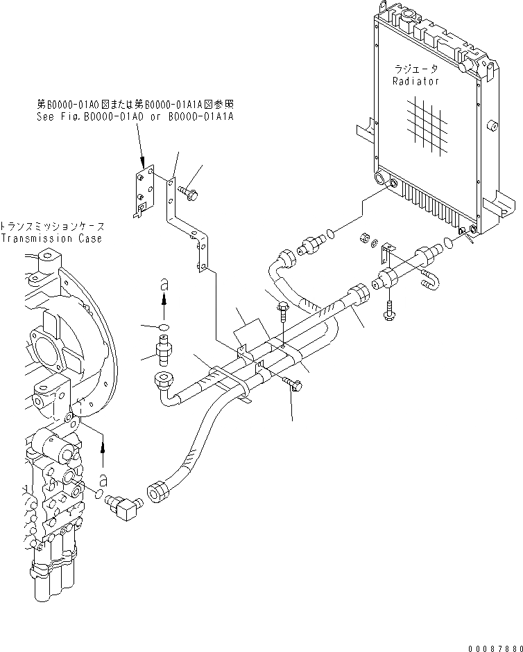 Схема запчастей Komatsu WA180-3 - ГИДРОТРАНСФОРМАТОР И ТРАНСМИССИЯ ЛИНИЯ(№7-) ТРАНСМИССИЯ