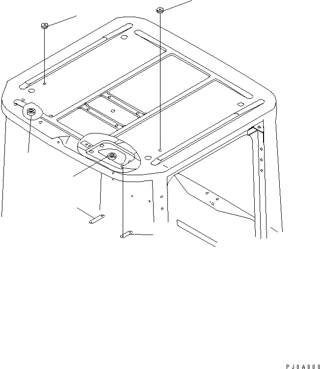 Схема запчастей Komatsu WA180PT-3 - КАБИНА ROPS (КРЫША)(№-) КАБИНА ОПЕРАТОРА И СИСТЕМА УПРАВЛЕНИЯ