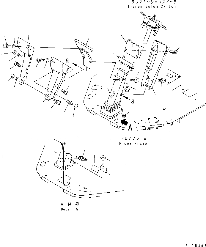 Схема запчастей Komatsu WA180PT-3 - ПОЛ (ПРИБОРНАЯ ПАНЕЛЬ) КАБИНА ОПЕРАТОРА И СИСТЕМА УПРАВЛЕНИЯ