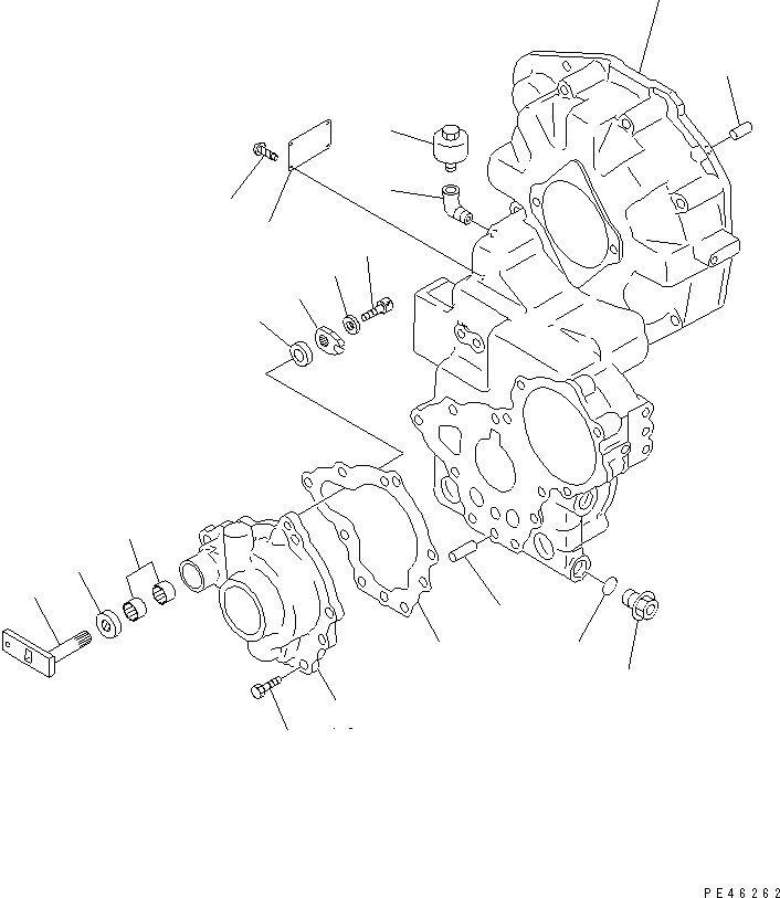 Схема запчастей Komatsu WA20-2 - ПЕРЕДАЧА (/) ГИДРОТРАНСФОРМАТОР И ТРАНСМИССИЯ