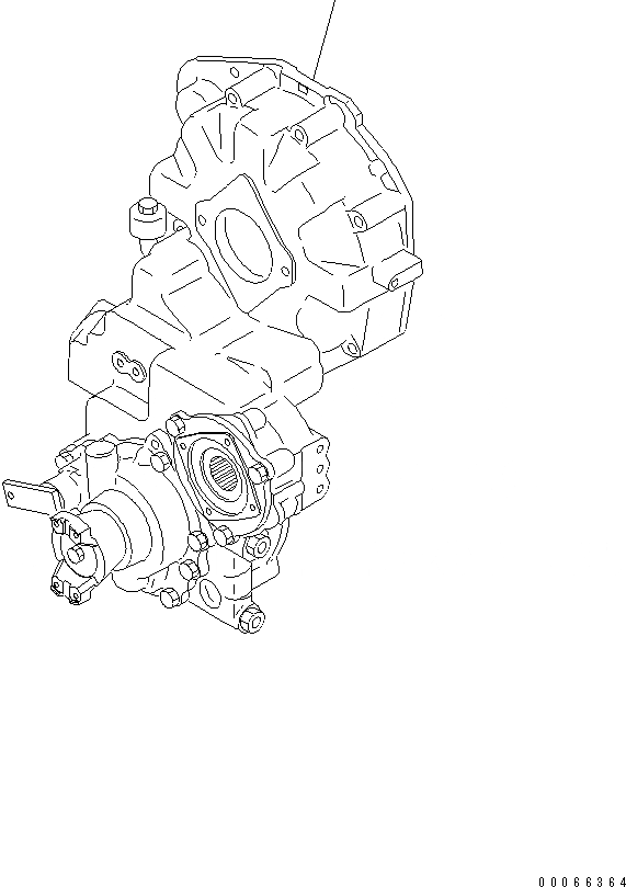 Схема запчастей Komatsu WA20-2 - ПЕРЕДАЧА(№8-) ГИДРОТРАНСФОРМАТОР И ТРАНСМИССИЯ