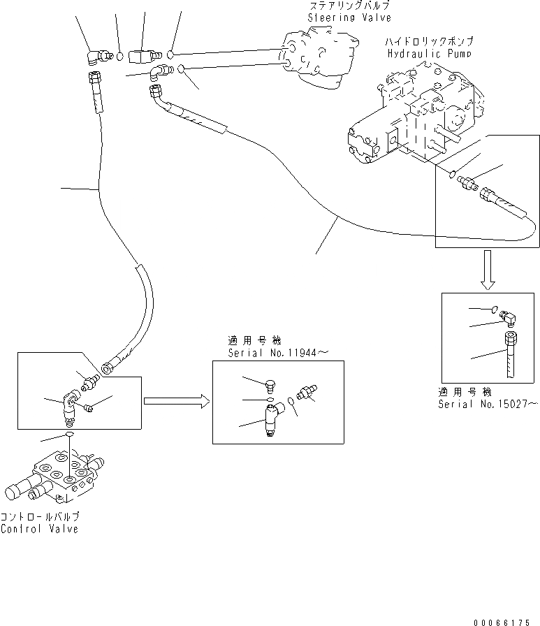 Схема запчастей Komatsu WA20-2 - ГИДРОЛИНИЯ (ЛИНИЯ ПОДАЧИ)(№8-) ГИДРАВЛИКА