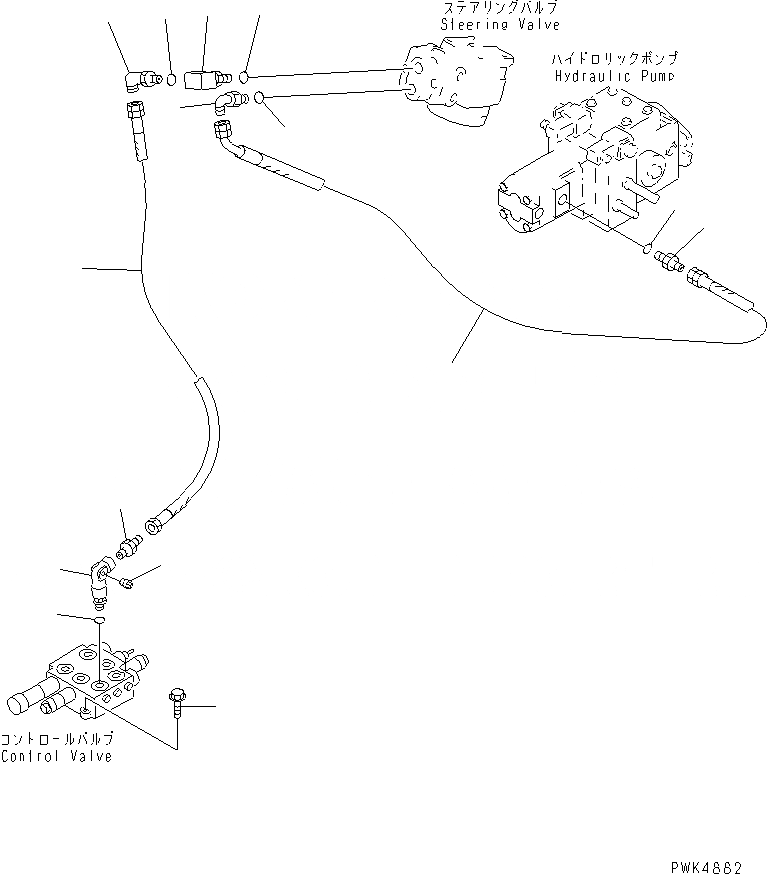 Схема запчастей Komatsu WA20-2 - ГИДРОЛИНИЯ (ЛИНИЯ ПОДАЧИ) (ДЛЯ КОВША ПОЗИЦИОНЕР)(№89-8) ГИДРАВЛИКА