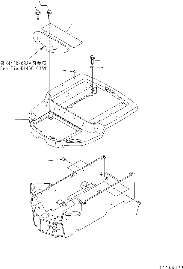 Схема запчастей Komatsu WA20-2 - ОСНОВН. КОНСТРУКЦИЯ (С КАБИНОЙ)(№8-) КАБИНА ОПЕРАТОРА И СИСТЕМА УПРАВЛЕНИЯ