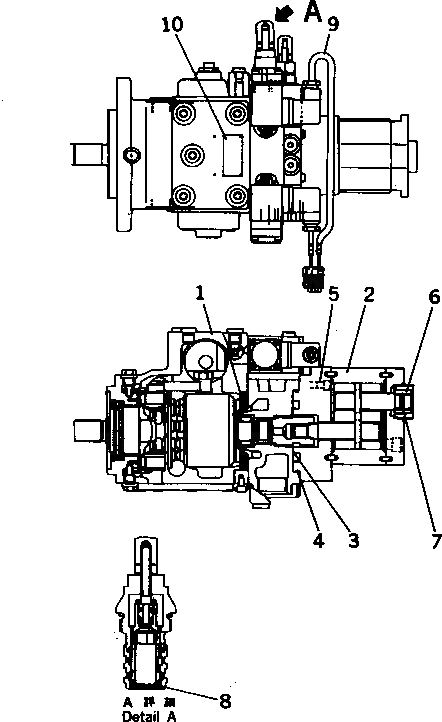 Схема запчастей Komatsu WA20-2 - ОСНОВН. НАСОС (ВНУТР. ЧАСТИ)(№-8) ОСНОВН. КОМПОНЕНТЫ И РЕМКОМПЛЕКТЫ