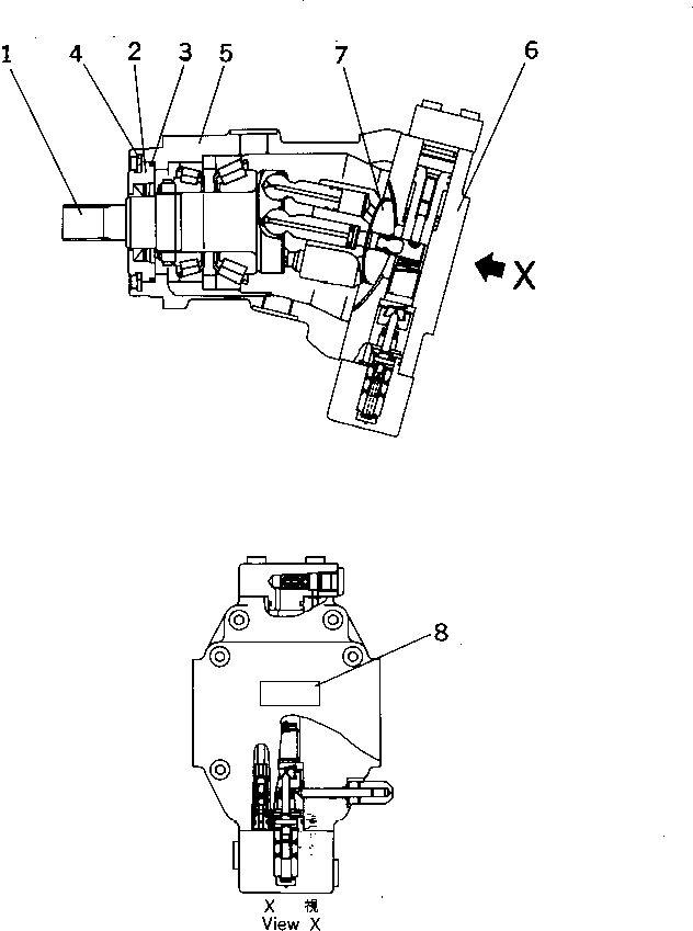 Схема запчастей Komatsu WA20-2 - МОТОР ХОДА (ВНУТР. ЧАСТИ)(№-) ОСНОВН. КОМПОНЕНТЫ И РЕМКОМПЛЕКТЫ