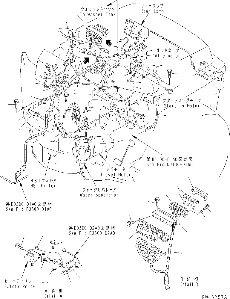 Схема запчастей Komatsu WA20-2 - ЭЛЕКТРИКА (ОСНОВН. ЛИНИЯ)(№-79) ЭЛЕКТРИКА