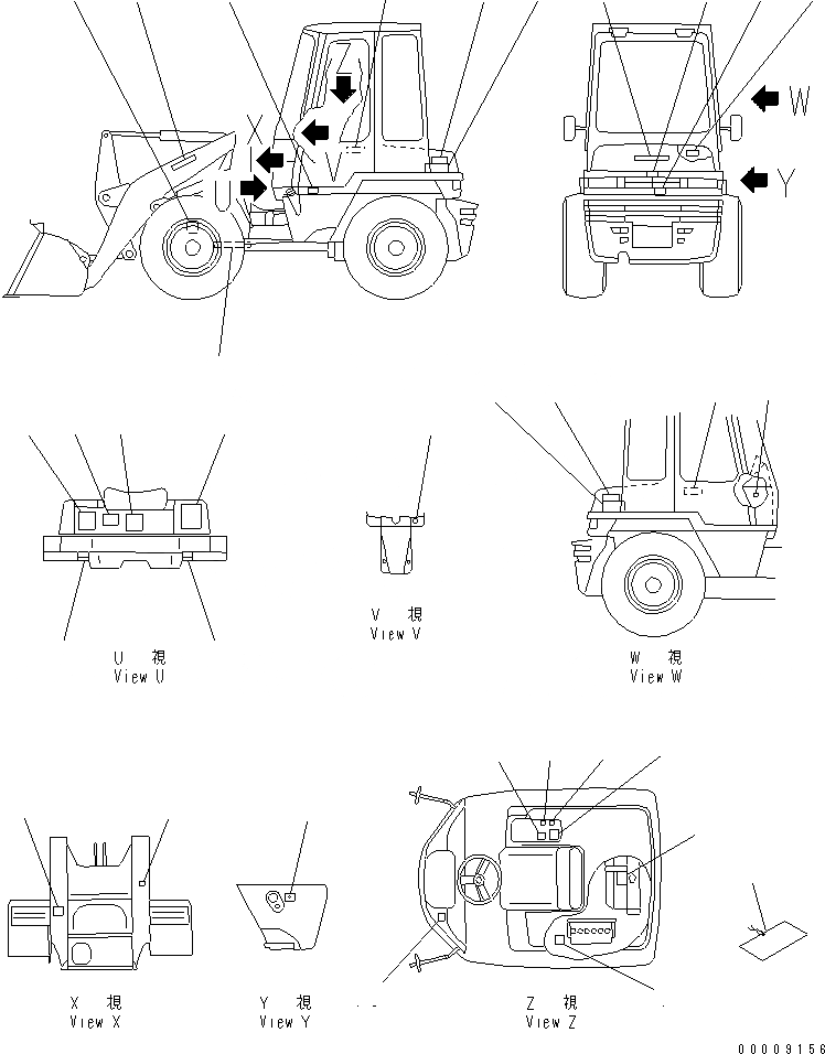 Схема запчастей Komatsu WA20-2 - МАРКИРОВКА (С КАБИНОЙ) (ЯПОН.)(№7-7) МАРКИРОВКА