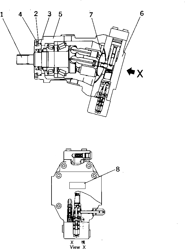 Схема запчастей Komatsu WA20-2 - МОТОР ХОДА (ВНУТР. ЧАСТИ)(№-) ОСНОВН. КОМПОНЕНТЫ И РЕМКОМПЛЕКТЫ