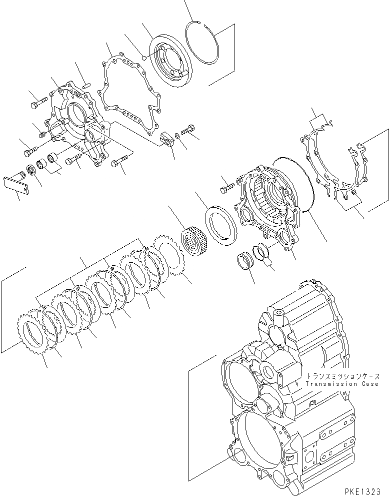 Схема запчастей Komatsu WA200-3-X - ТРАНСМИССИЯ (СТОЯНОЧНЫЙ ТОРМОЗ)(№-) ТРАНСМИССИЯ