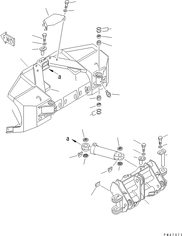 Схема запчастей Komatsu WA200-3-X - КОВШ С 2-СТОРОНН. РАЗГРУЗКОЙ (/) (КОВШ¤ .M) (С СЕГМЕНТНОЙ КРОМКОЙ)(№-) РАБОЧЕЕ ОБОРУДОВАНИЕ