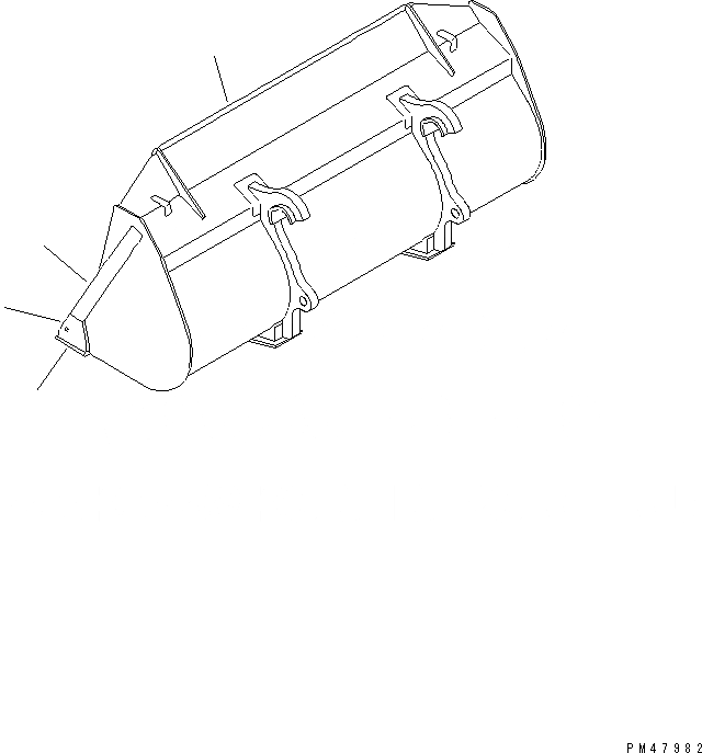 Схема запчастей Komatsu WA200-3-X - COUPLER LIGTH МАТЕРИАЛERIAL КОВШ¤ .7M (С НА БОЛТАХ РЕЖУЩ.    КРОМКА¤ .8M)(№-) РАБОЧЕЕ ОБОРУДОВАНИЕ