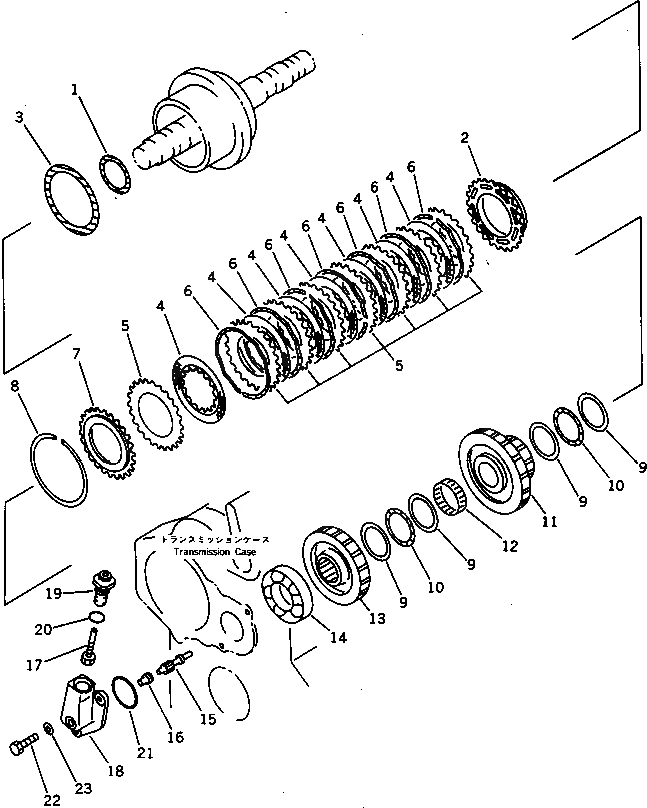 Схема запчастей Komatsu WA200-1 - 2 МУФТА(№-) ТРАНСМИССИЯ