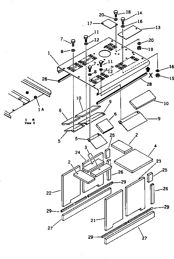 Схема запчастей Komatsu WA200-1 - NOISE ABATMENT ЧАСТИ (/9)(№-) РАМА И ЧАСТИ КОРПУСА