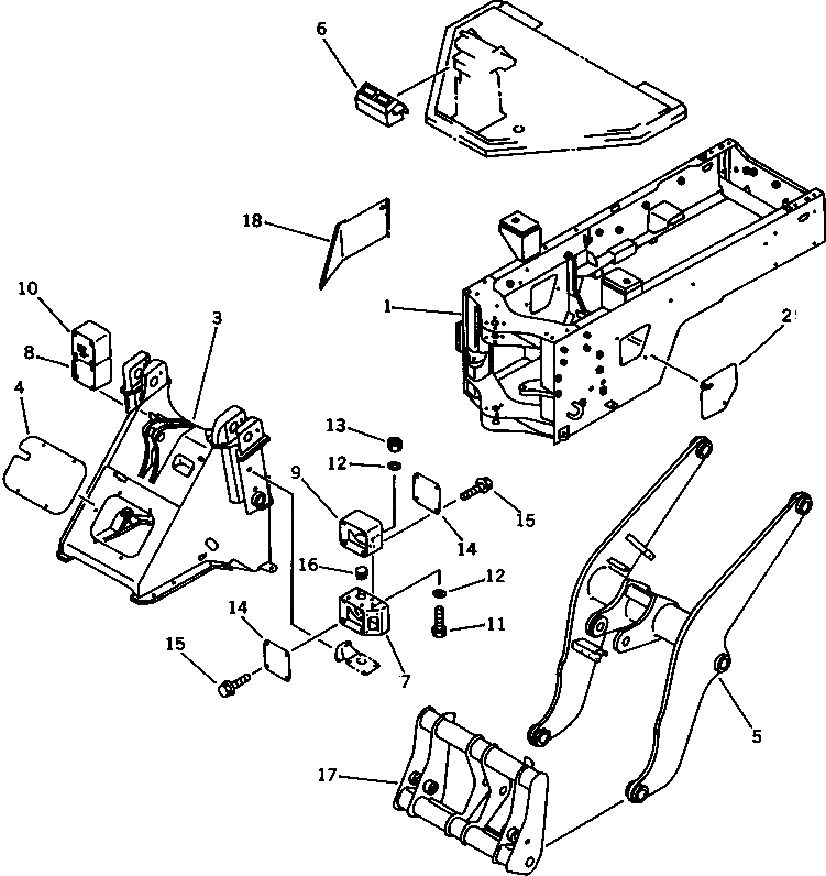 Схема запчастей Komatsu WA200-1 - ПОВОРОТН. SNOW REMOVER КОМПОНЕНТЫ (/)(№-) СПЕЦ. APPLICATION ЧАСТИ