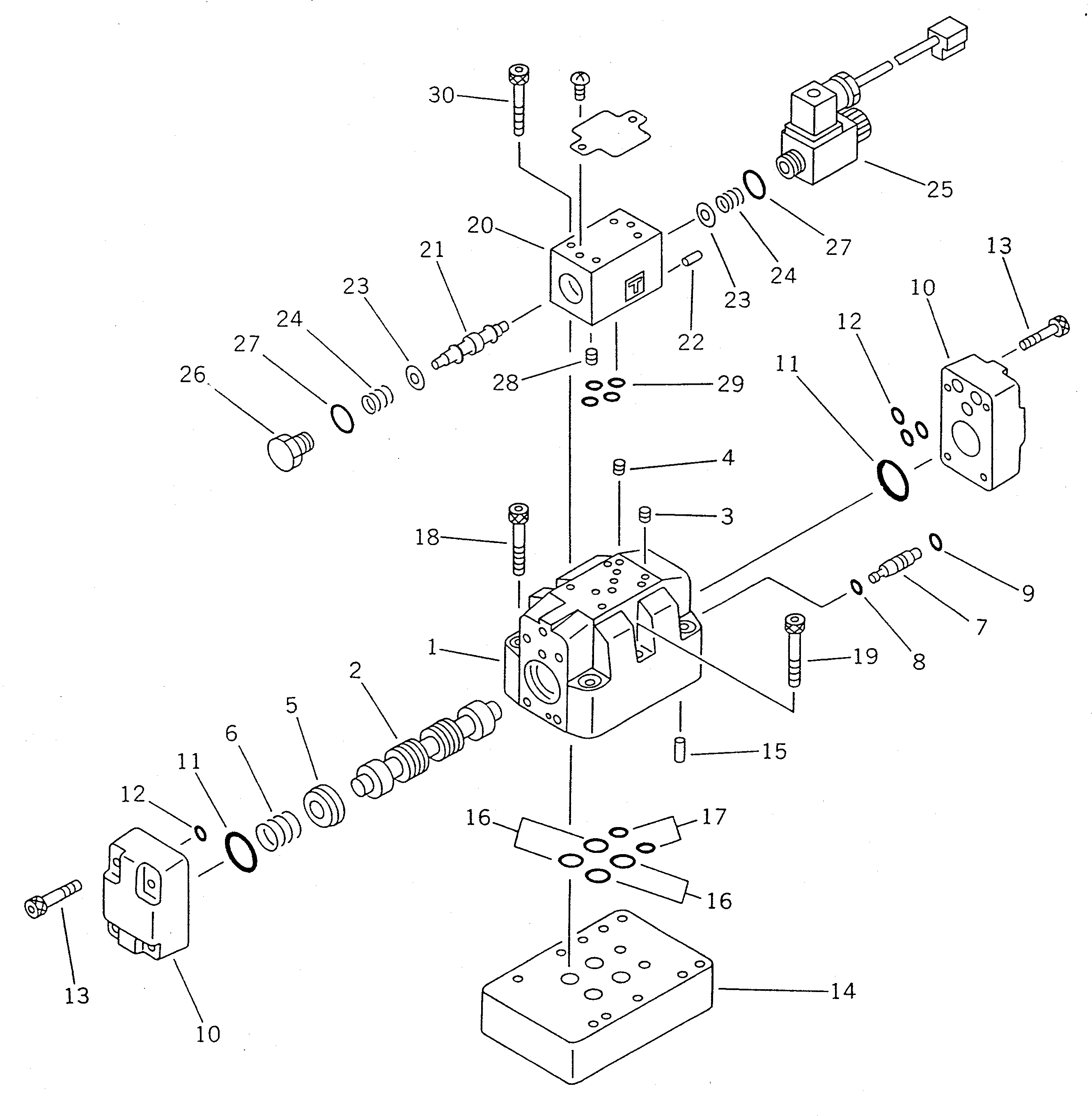 Схема запчастей Komatsu WA200-1 - ANGLE УПРАВЛЯЮЩ. КЛАПАН (ДЛЯ S.P.A.P.)(№.-9999) СПЕЦ. APPLICATION ЧАСТИ