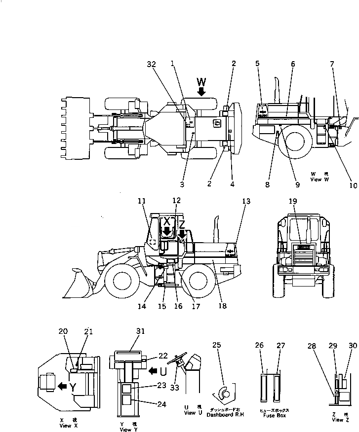 Схема запчастей Komatsu WA200-1 - МАРКИРОВКА МАРКИРОВКА¤ ИНСТРУМЕНТ И РЕМКОМПЛЕКТЫ