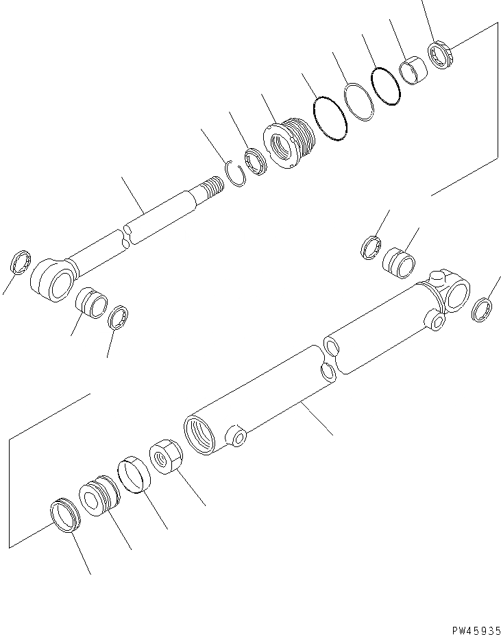 Схема запчастей Komatsu WA200-3-XW - SLIDE ЦИЛИНДР (ДЛЯ MULTI ОТВАЛ SLIDE ТИП)(№-) СПЕЦ. APPLICATION ЧАСТИ