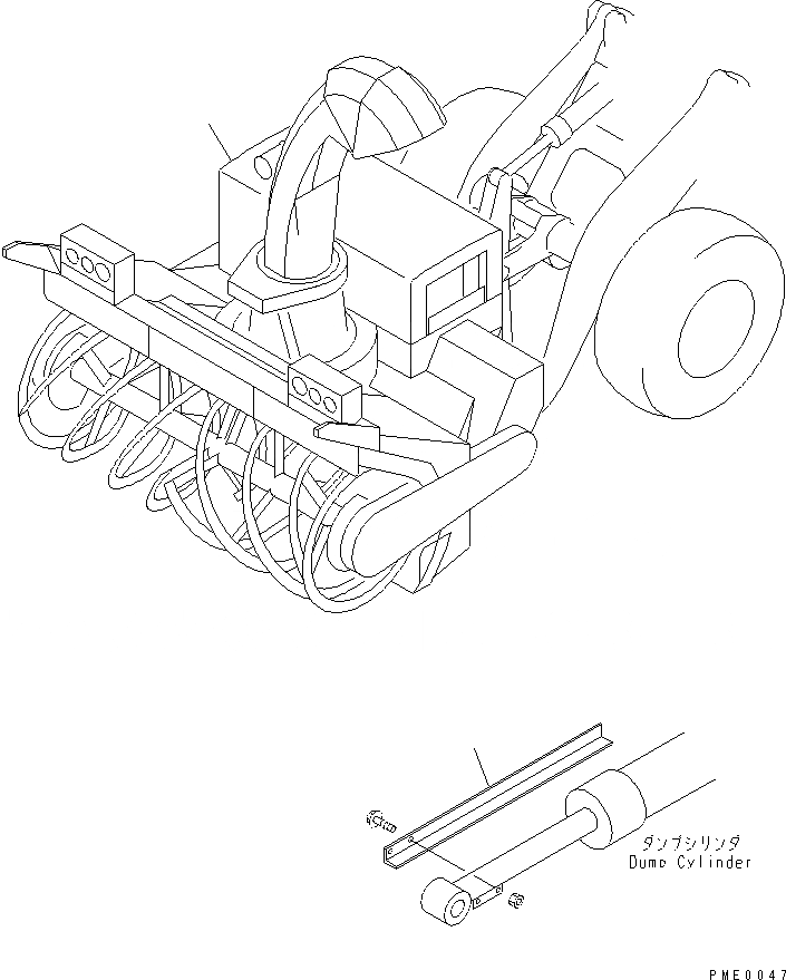 Схема запчастей Komatsu WA200-3-XW - ПОВОРОТН. SNOW REMOVER(№-) СПЕЦ. APPLICATION ЧАСТИ