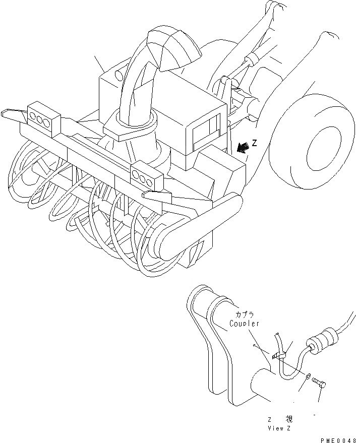 Схема запчастей Komatsu WA200-3-XW - ПОВОРОТН. SNOW REMOVER (С СОЕДИНИТ. УСТР-ВО)(№-) СПЕЦ. APPLICATION ЧАСТИ