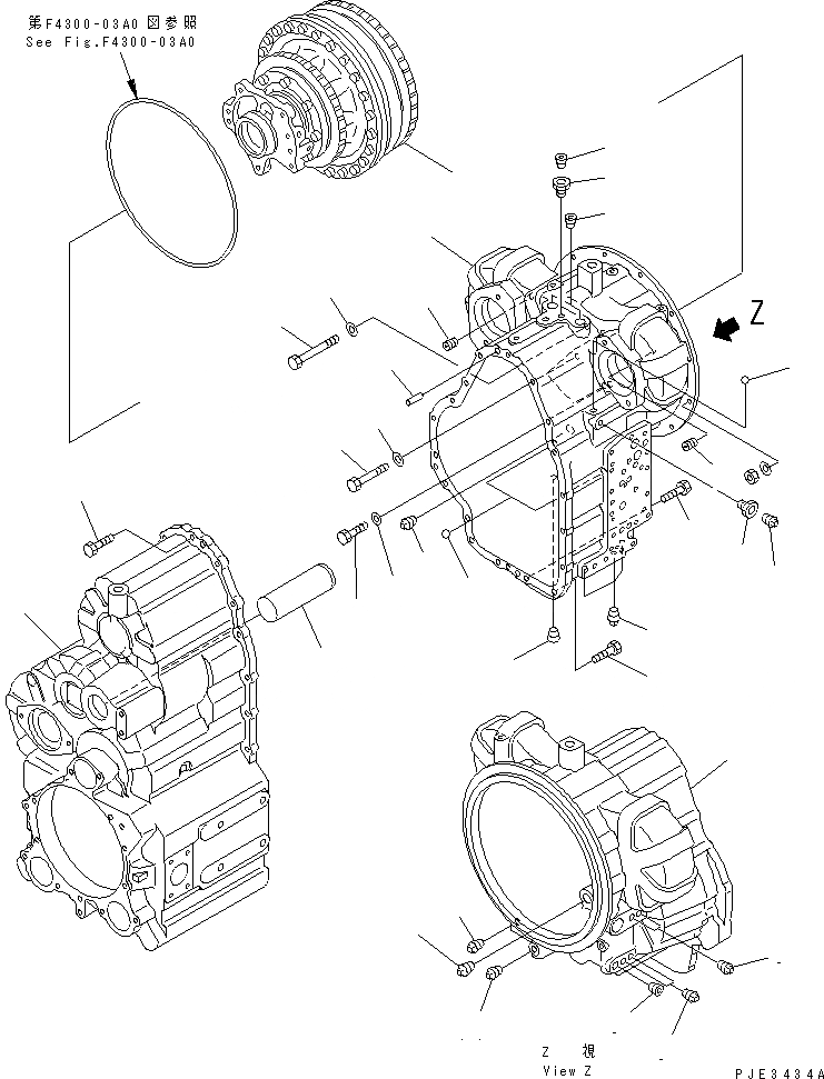 Схема запчастей Komatsu WA200-3 - ТРАНСМИССИЯ (КОРПУС ТРАНСМИССИИ) (/) ТРАНСМИССИЯ