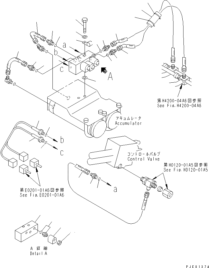 Схема запчастей Komatsu WA200-3 - ГИДРОЛИНИЯ (ЛИНИЯ ECSS) (/) (С ECSS)(№-8) ГИДРАВЛИКА