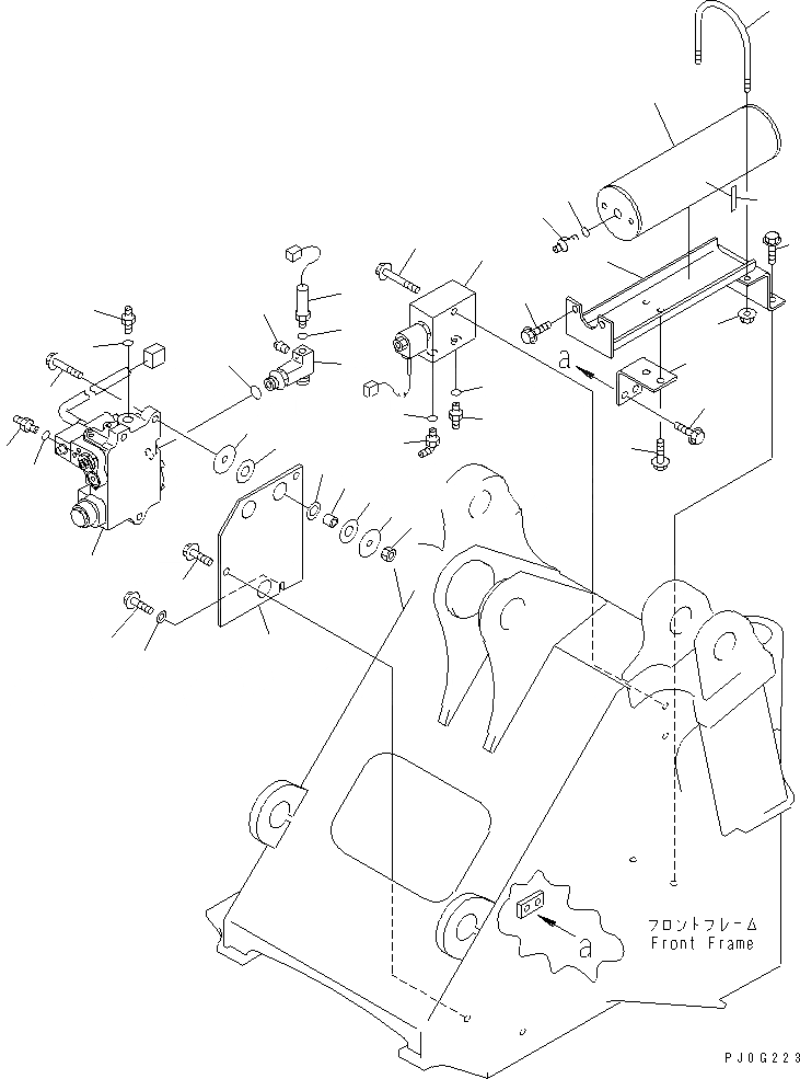 Схема запчастей Komatsu WA200-3 - ГИДРОЛИНИЯ (ЛИНИЯ ECSS) (/) (С ECSS)(№9-) ГИДРАВЛИКА