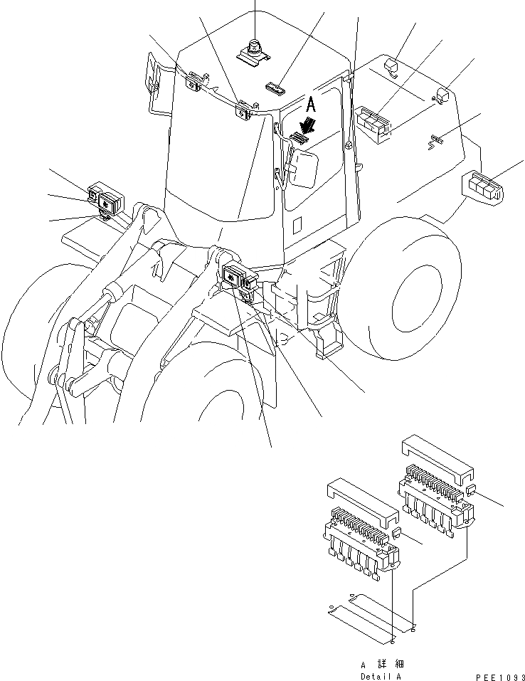 Схема запчастей Komatsu WA200-3 - ОСВЕЩЕНИЕ И ПРЕДОХРАНИТЕЛЬ КАТАЛОГИ ЗЧ