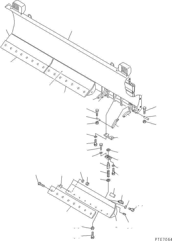 Схема запчастей Komatsu WA200-3-SN - ОТВАЛ (S.P.A.P.) (С SHOCK CANCEL) РАБОЧЕЕ ОБОРУДОВАНИЕ