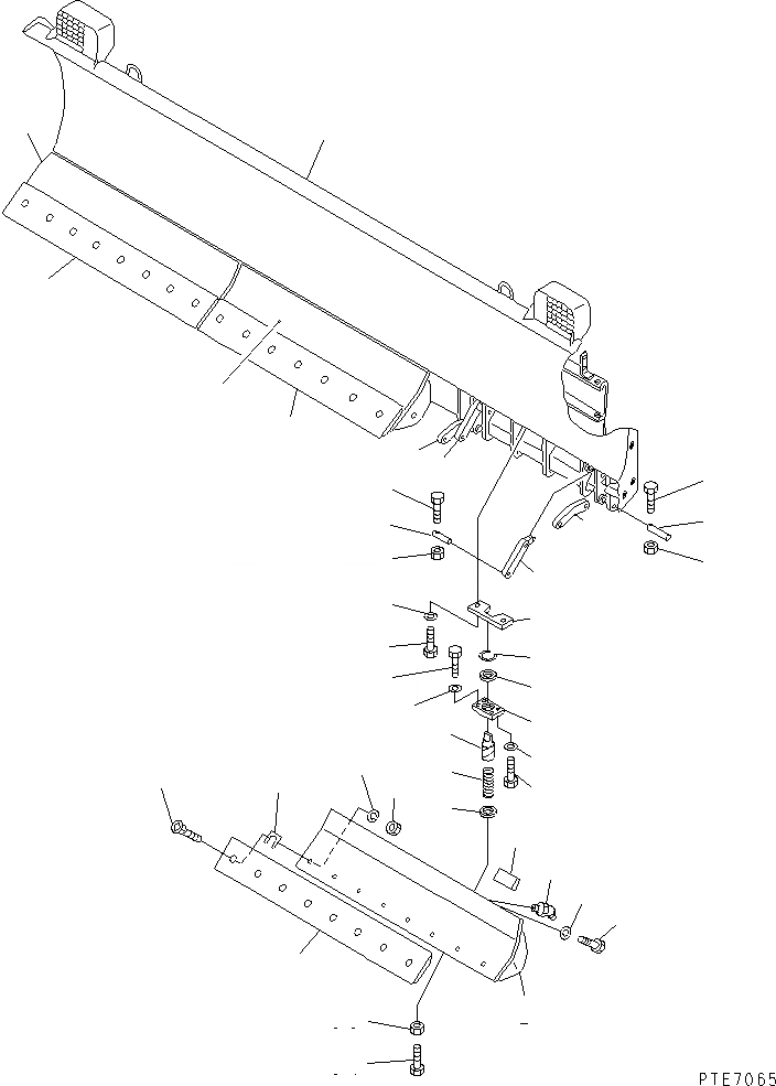 Схема запчастей Komatsu WA200-3-SN - ОТВАЛ (P.A.P.) (С SHOCK CANCEL) РАБОЧЕЕ ОБОРУДОВАНИЕ