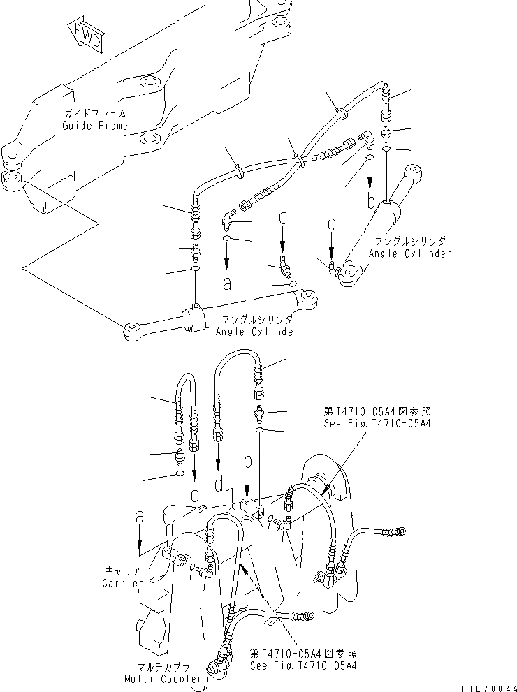 Схема запчастей Komatsu WA200-3-SN - ОТВАЛ (ЦИЛИНДР НАКЛОНА ЛИНИЯ) (S.P.A.P.) (С СОЕДИНИТ. УСТР-ВО) РАБОЧЕЕ ОБОРУДОВАНИЕ