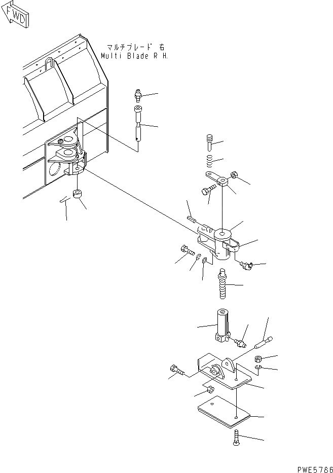 Схема запчастей Komatsu WA200-3-SN - ОТВАЛ (SLED) (MULTI ОТВАЛ) (С СОЕДИНИТ. УСТР-ВО) (SLIDE ТИП)(/)(№-7) РАБОЧЕЕ ОБОРУДОВАНИЕ